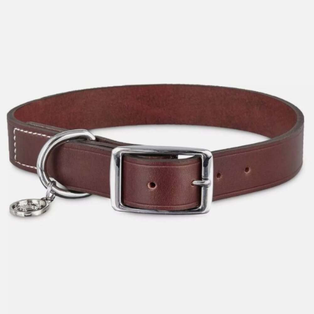 Dog Collars: Mahogany Leather Collars, 18"